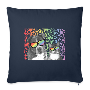Pride Party Throw Pillow Cover 18” x 18” - navy