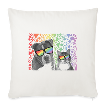 Load image into Gallery viewer, Pride Party Throw Pillow Cover 18” x 18” - natural white