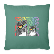 Load image into Gallery viewer, Pride Party Throw Pillow Cover 18” x 18” - cypress green