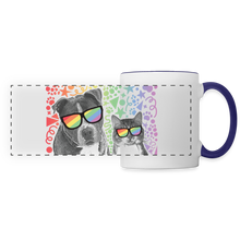 Load image into Gallery viewer, Pride Party Panoramic Mug - white/cobalt blue