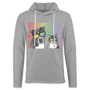 Pride Party Lightweight Terry Hoodie - heather gray
