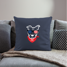 Load image into Gallery viewer, USA Dog Throw Pillow Cover 18” x 18” - navy