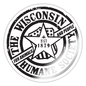 WHS 1879 Distressed Logo Sticker - white glossy