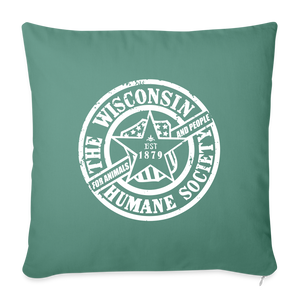 WHS 1879 Logo Throw Pillow Cover 18” x 18” - cypress green
