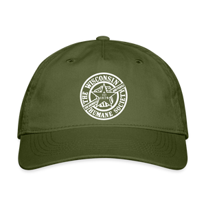 WHS 1879 Logo Organic Baseball Cap - olive green