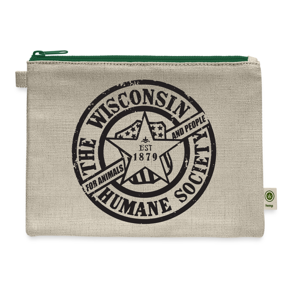 WHS 1879 Logo Carry All Pouch - natural/green