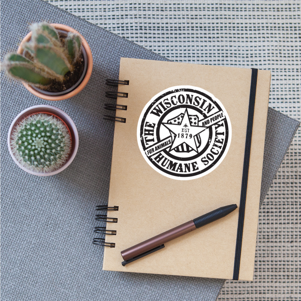 WHS 1879 Logo Sticker - white matte