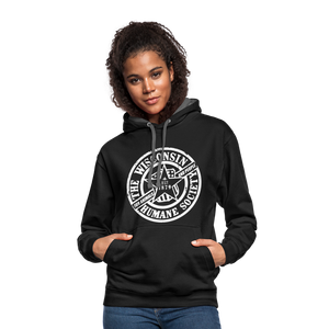 WHS 1879 Logo Contrast Hoodie - black/asphalt