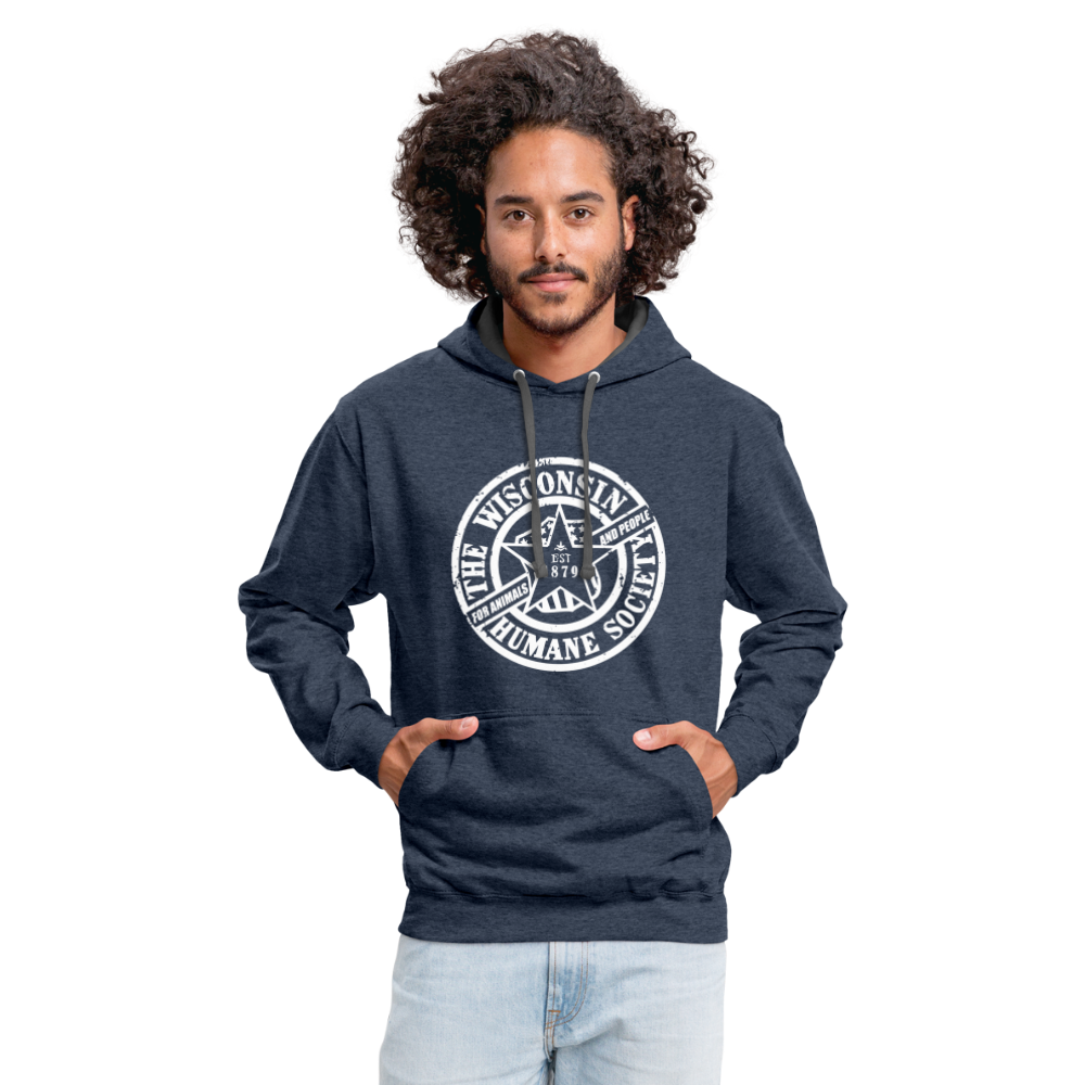 
                  
                    WHS 1879 Logo Contrast Hoodie - indigo heather/asphalt
                  
                