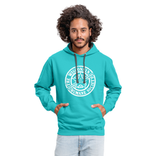 Load image into Gallery viewer, WHS 1879 Logo Contrast Hoodie - scuba blue/asphalt