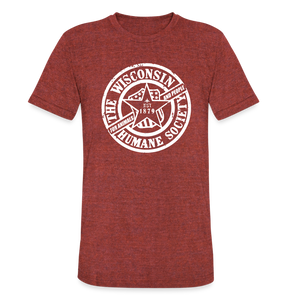 WHS 1879 Logo Tri-Blend T-Shirt - heather cranberry