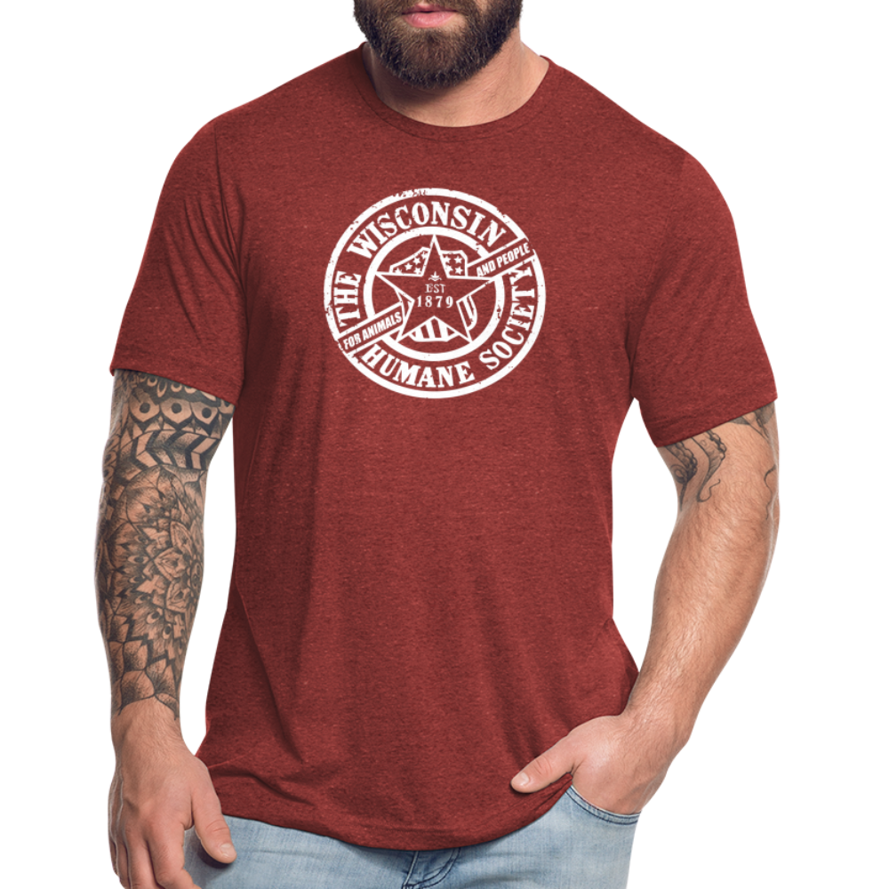 WHS 1879 Logo Tri-Blend T-Shirt - heather cranberry