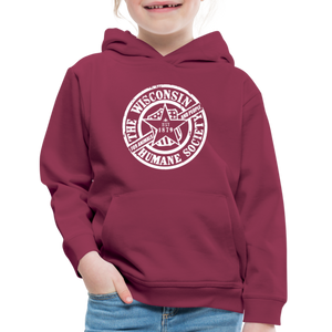 WHS 1879 Logo Kids‘ Premium Hoodie - burgundy
