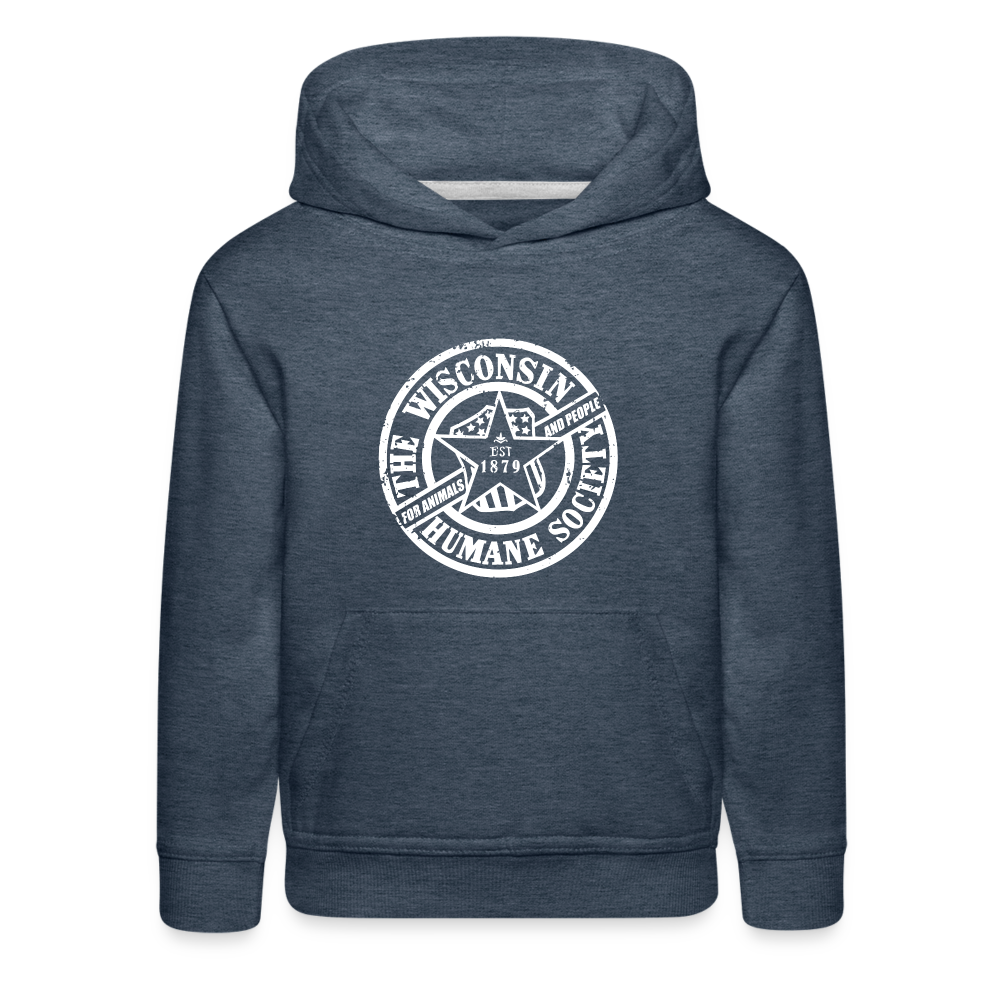 
                  
                    WHS 1879 Logo Kids‘ Premium Hoodie - heather denim
                  
                