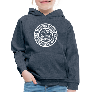 WHS 1879 Logo Kids‘ Premium Hoodie - heather denim