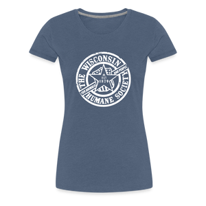 WHS 1879 Logo Contoured Premium T-Shirt - heather blue