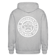 Load image into Gallery viewer, WHS 1879 Logo Heavy Blend Adult Zip Hoodie - heather gray
