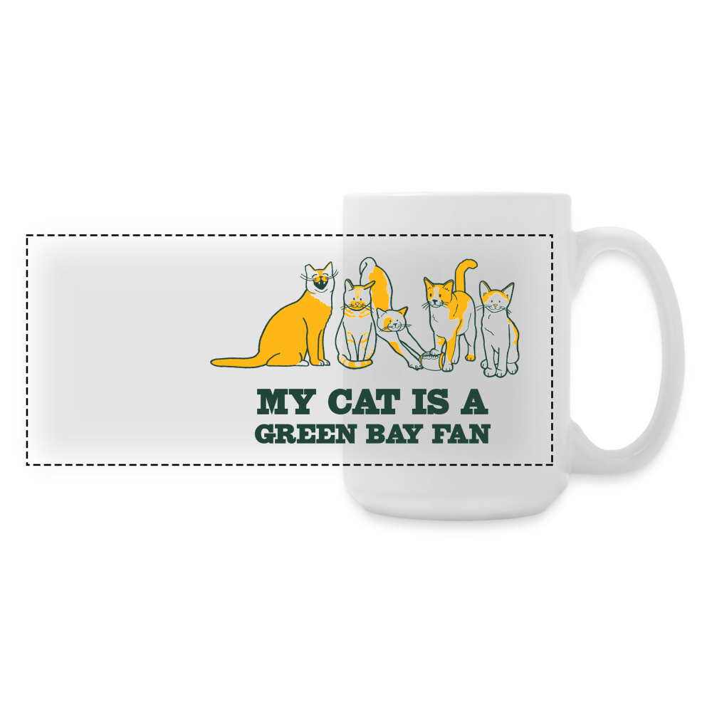 Cat is a GB Fan Panoramic Coffee/Tea Mug 15 oz - white