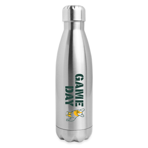 Game Day Dog Insulated Stainless Steel Water Bottle - silver