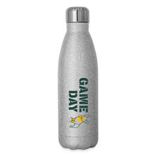 Load image into Gallery viewer, Game Day Dog Insulated Stainless Steel Water Bottle - silver glitter