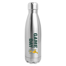 Load image into Gallery viewer, Game Day Cat Insulated Stainless Steel Water Bottle - silver