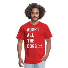 Load image into Gallery viewer, Adopt All the Dogs Classic T-Shirt - red
