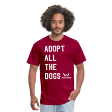 Load image into Gallery viewer, Adopt All the Dogs Classic T-Shirt - dark red