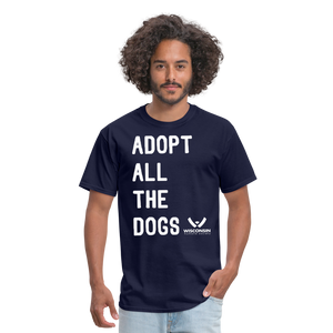 Adopt All the Dogs Classic T-Shirt - navy
