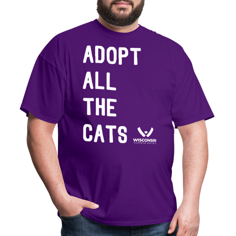 Adopt All the Cats Classic T-Shirt - purple