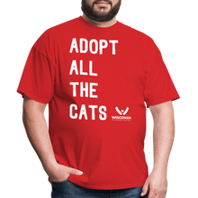 Load image into Gallery viewer, Adopt All the Cats Classic T-Shirt - red