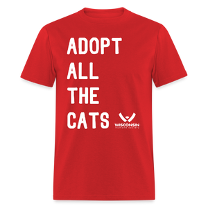 Adopt All the Cats Classic T-Shirt - red