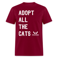 Load image into Gallery viewer, Adopt All the Cats Classic T-Shirt - burgundy