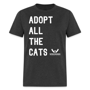 Adopt All the Cats Classic T-Shirt - heather black