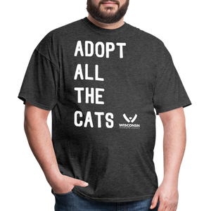 Adopt All the Cats Classic T-Shirt - heather black