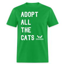 Load image into Gallery viewer, Adopt All the Cats Classic T-Shirt - bright green