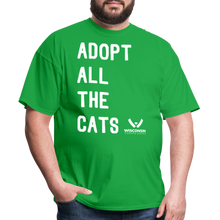 Load image into Gallery viewer, Adopt All the Cats Classic T-Shirt - bright green