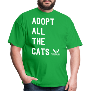 Adopt All the Cats Classic T-Shirt - bright green