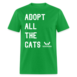 Adopt All the Cats Classic T-Shirt - bright green