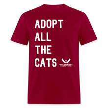 Load image into Gallery viewer, Adopt All the Cats Classic T-Shirt - dark red