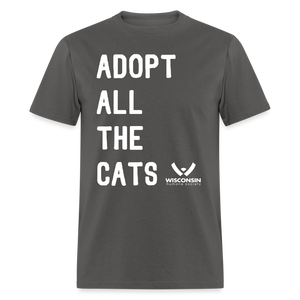 Adopt All the Cats Classic T-Shirt - charcoal