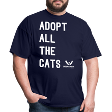Load image into Gallery viewer, Adopt All the Cats Classic T-Shirt - navy