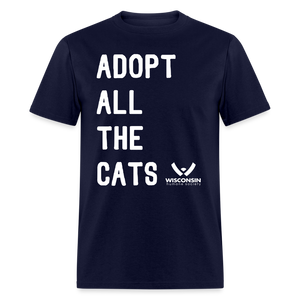 Adopt All the Cats Classic T-Shirt - navy