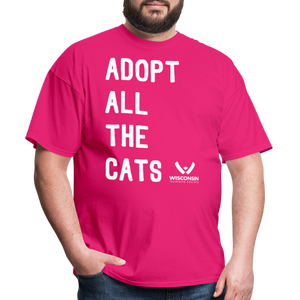Adopt All the Cats Classic T-Shirt - fuchsia