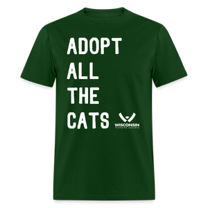 Adopt All the Cats Classic T-Shirt - forest green