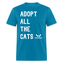 Load image into Gallery viewer, Adopt All the Cats Classic T-Shirt - turquoise