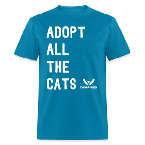 Adopt All the Cats Classic T-Shirt - turquoise