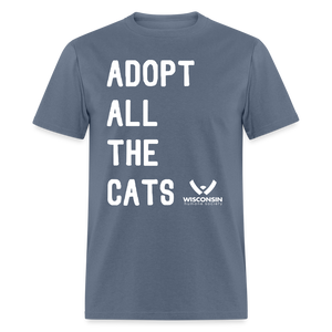 Adopt All the Cats Classic T-Shirt - denim