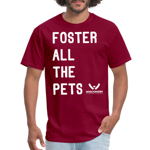 Foster All the Pets Classic T-Shirt - burgundy