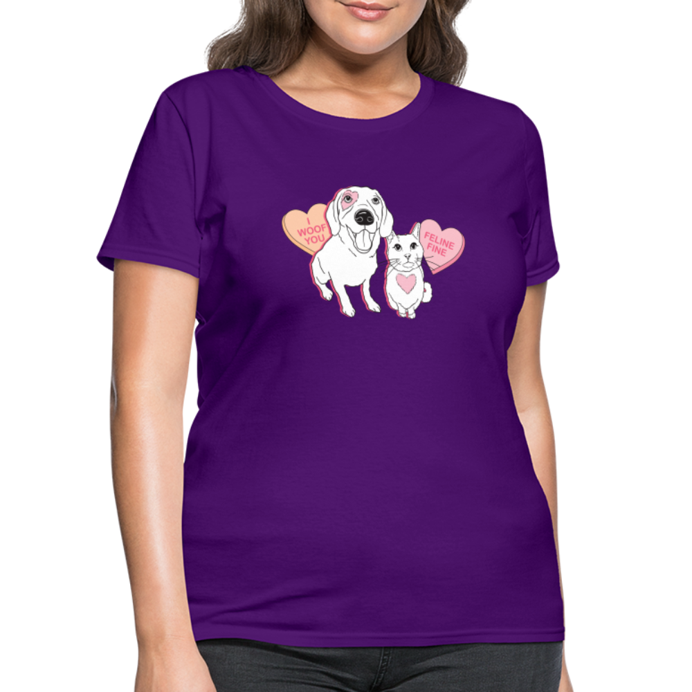 
                  
                    Valentine Hearts Contoured T-Shirt - purple
                  
                