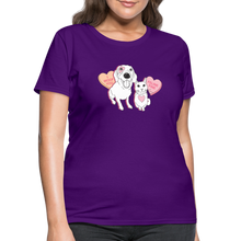 Load image into Gallery viewer, Valentine Hearts Contoured T-Shirt - purple